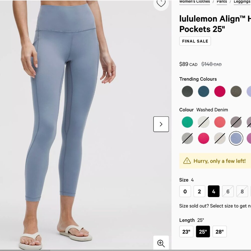 Lululemon Align™ High-Rise Pant with Pockets 28"